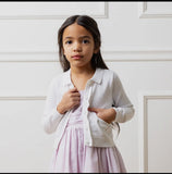 White Scallop Edged Cardi