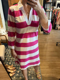 Pink Preppy Stripe Dress