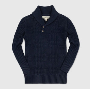 Kids Navy Collar Sweater