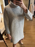 Black/White Stitch Cowl Neck Dress