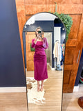 Berry 3/4 Dress w/ Taffata Bow