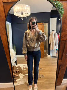 Gold Surplcie Top w/ Glitter