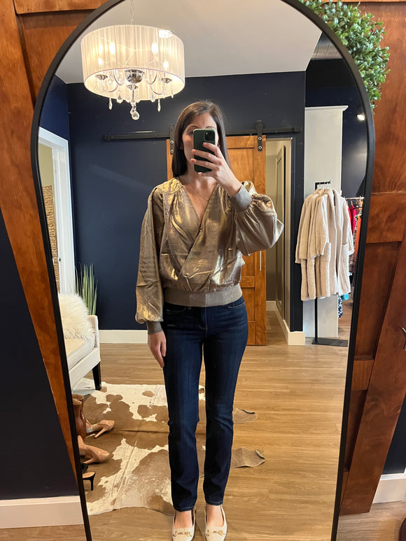 Gold Surplcie Top w/ Glitter