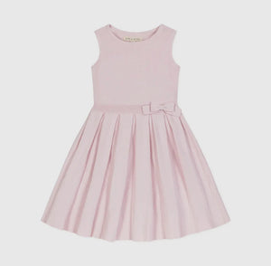 Pink Pleated Sweater Dress