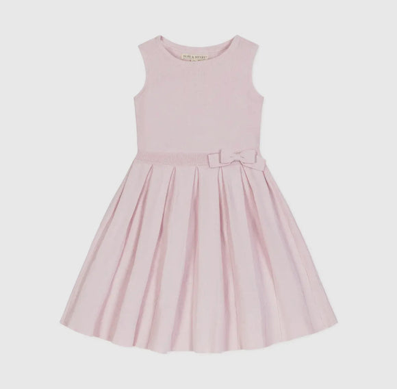 Pink Pleated Sweater Dress