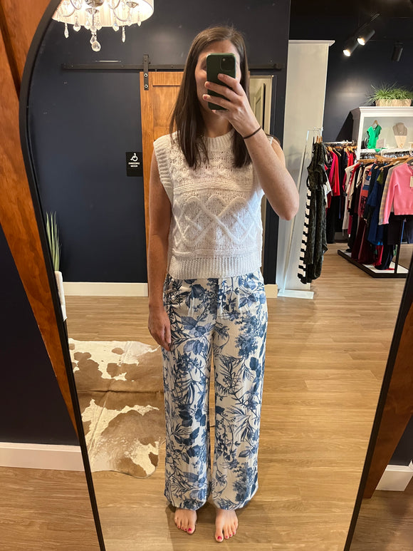 Blue Print Straight Pant