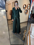 Green Satin Pant