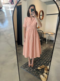 Orange Stripe Shirt Dress