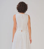 White Eyelet Tank