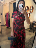 Mesh Rose Print Dress