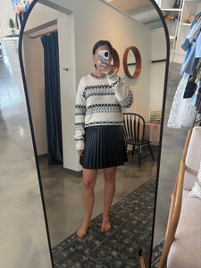 Black Pleated Mini Skirt