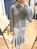 Grey Sparkle Turtleneck Sweater