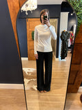 Black Utility Pocket Wide Leg Trouser