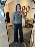 Midnight Denim Released Hem Wide Leg