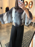 Black Abstract Print Kaftan