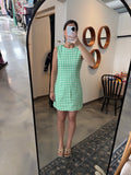 Green Check Mini Dress