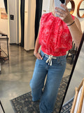 Wide Leg Soft Drawstring Denim