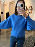 Blue Batwing Sweater