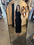 Black Knit Dress w/ Pearl Embellishment