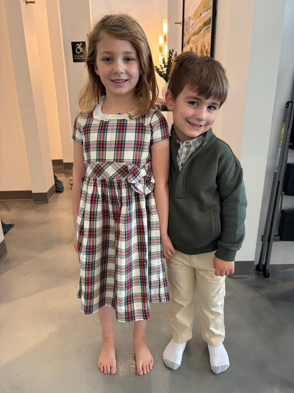 Kids Green Fleece Pullover