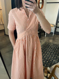 Orange Stripe Shirt Dress