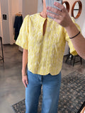 Yellow Eyelet Blouse