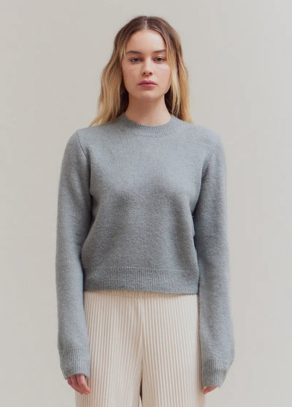 Blue Grey Classic Crew Sweater