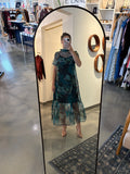 Green Sheer Overlay Dress