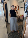 Black/White Striped Skirt w/ Black top Dress