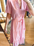 Red/White Striped Maxi Dress