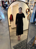 Black Fringe Long Sleeve Dress