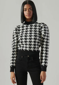 Blakc/White Houndstooth Sweater