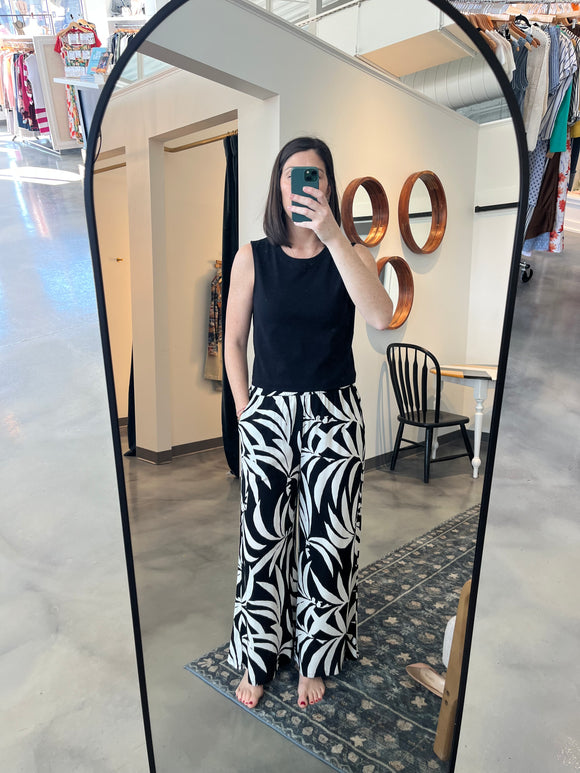 Black Palm Pants