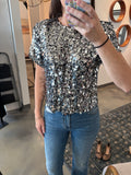 Silver Sequin Tee
