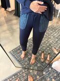 Navy Scuba Pant w/ Tweed