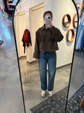 Cognac Fringe Suede Jacket