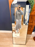 Grey Sparkle Turtleneck Sweater