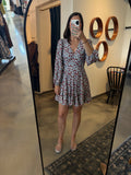 Red Berry Mini Wrap Dress