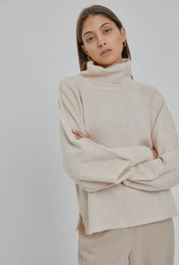 Oat Super Soft Turtleneck Sweater