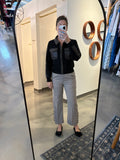 Brown Cropped Check Pant