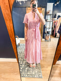 Red/White Striped Maxi Dress