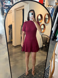 Berry Short Sleeve Sweater Dress