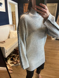 Grey Sweater Dress w/ Blanket Stitch Sleeve