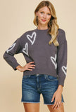 Grey Heart Sweater