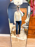 Ivory Rhinestone Embellished Sweater