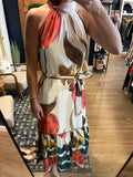 Maisy Printed Tiered Halter Maxi