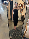 Black Faux Neck Tie Dress