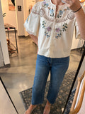 Oat Embroidered Blouse