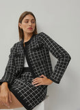 Black/White Plaid Jacket