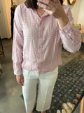 Rose Check Texture Button Down